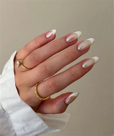 pearl chrome french tip